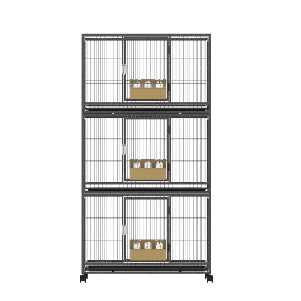 Baby Beaks Feathered Palace 🏡🌈 | Large 3-Tier Bird Cage & Aviary on Wheels