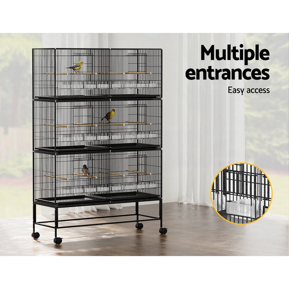 Baby Beaks Feathered Family Mansion 🏡🌈 | i.Pet 175cm Expandable 6-Section Bird Aviary & Breeding Cage