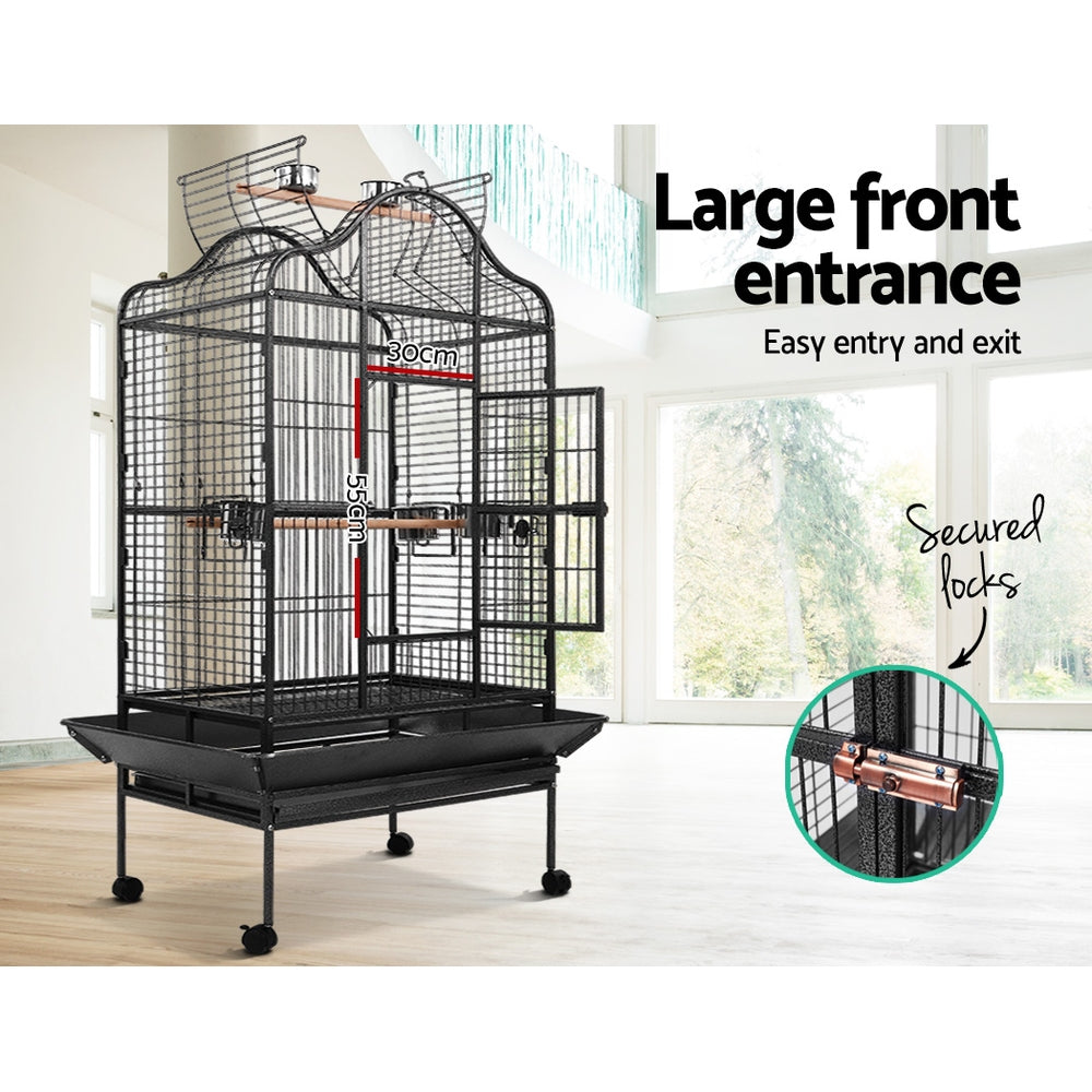 Baby Beaks Royal Feathered Retreat 🦜💕 | i.Pet 168cm Large Bird Cage with Open Play Top