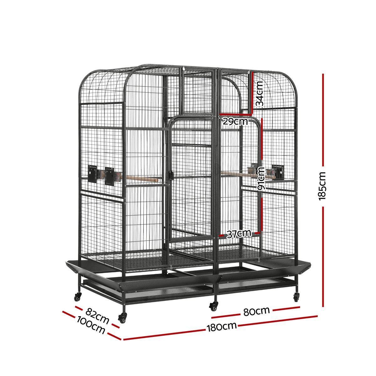 i.Pet 185cm Extra Large Bird Cage & Aviary β Heavy-Duty Metal Parrot Cage with Wheels π¦π