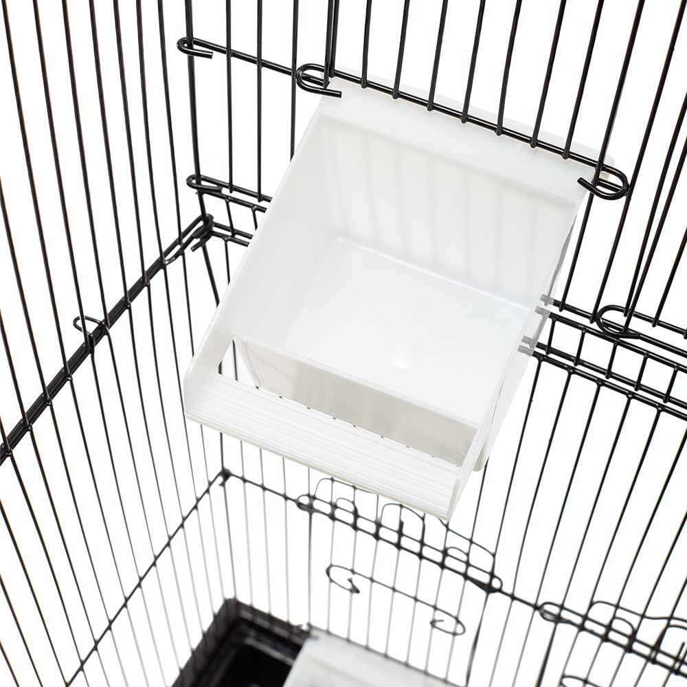 Baby Beaks Cosy Feathered Haven 🏡💕 | i.Pet 88cm Black Bird Cage with Perches