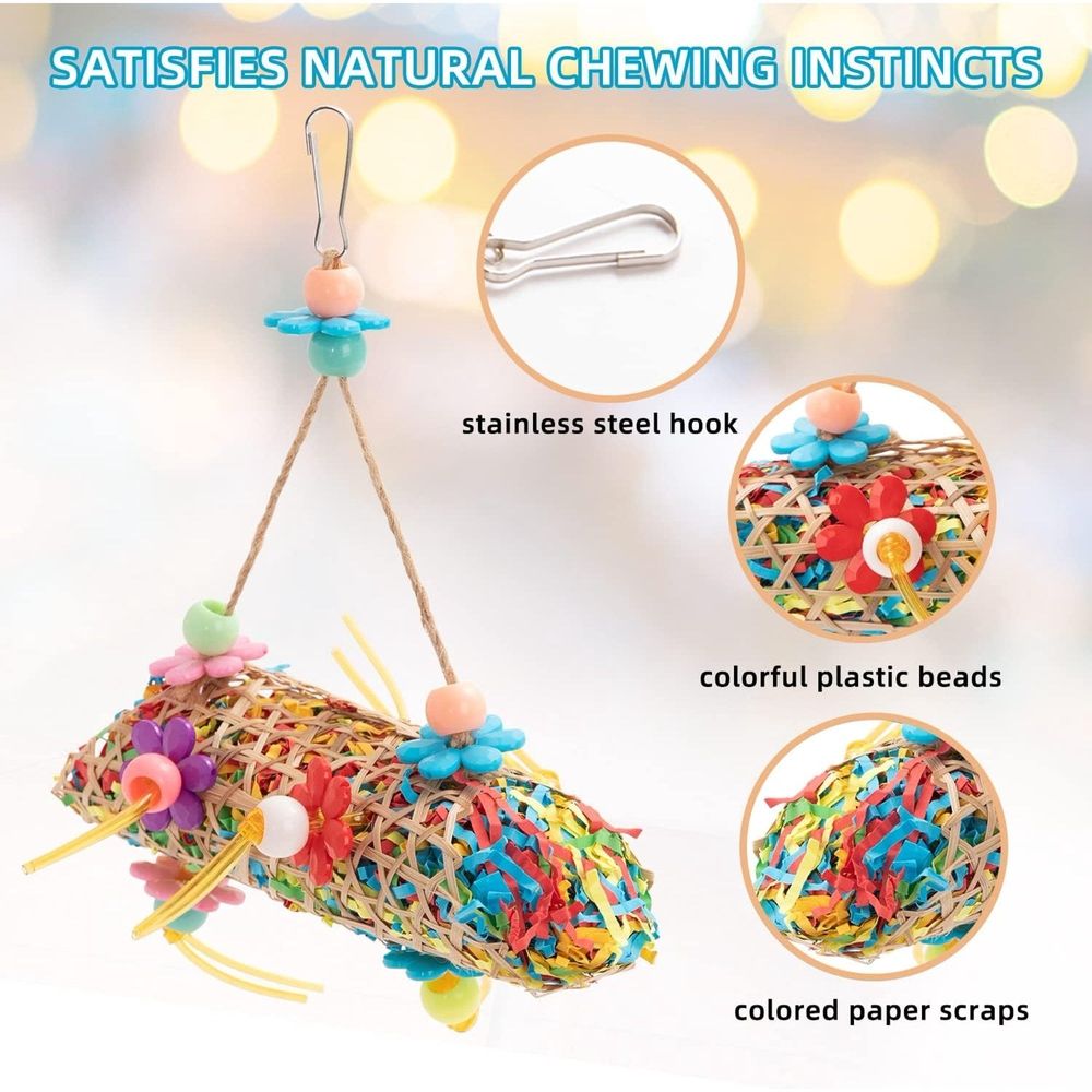 Baby Beaks Cheeky Chewers Paradise 🌈🐣 | 6-Piece Bird Toy & Foraging Set