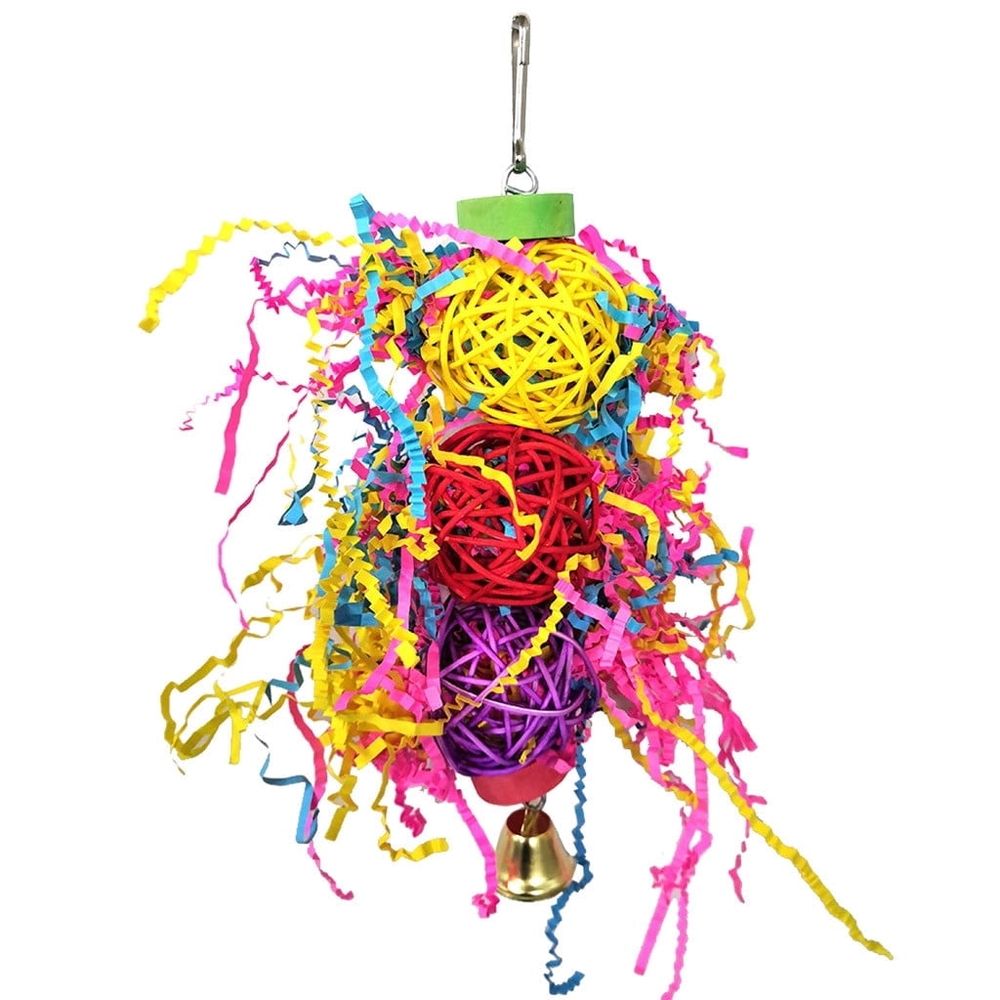 Baby Beaks Rainbow Shredder Party ππ£ | 3-Piece Bird Foraging Toy Set