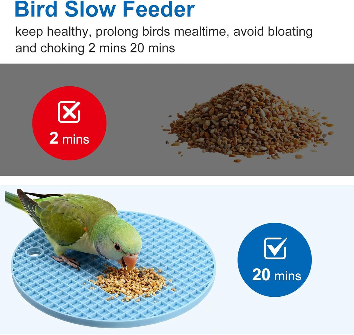 ๐ฃ Birdie Foraging & Slow Feeder Mats โ 2 Pack ๐๐