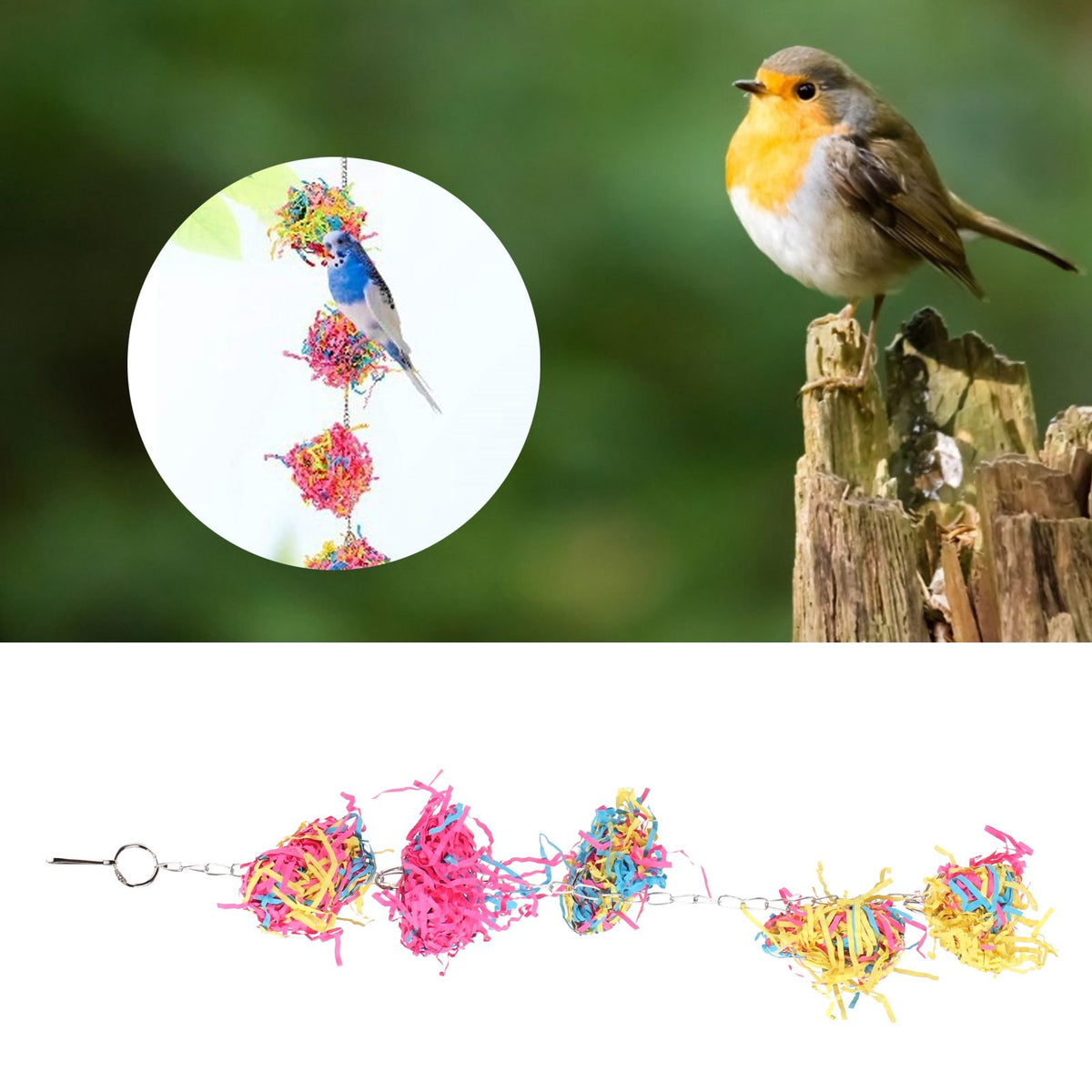 Baby Beaks Fairy Floss Fiesta ๐ฌ๐๐ | Colourful Hanging Bird Chew & Shred Toy