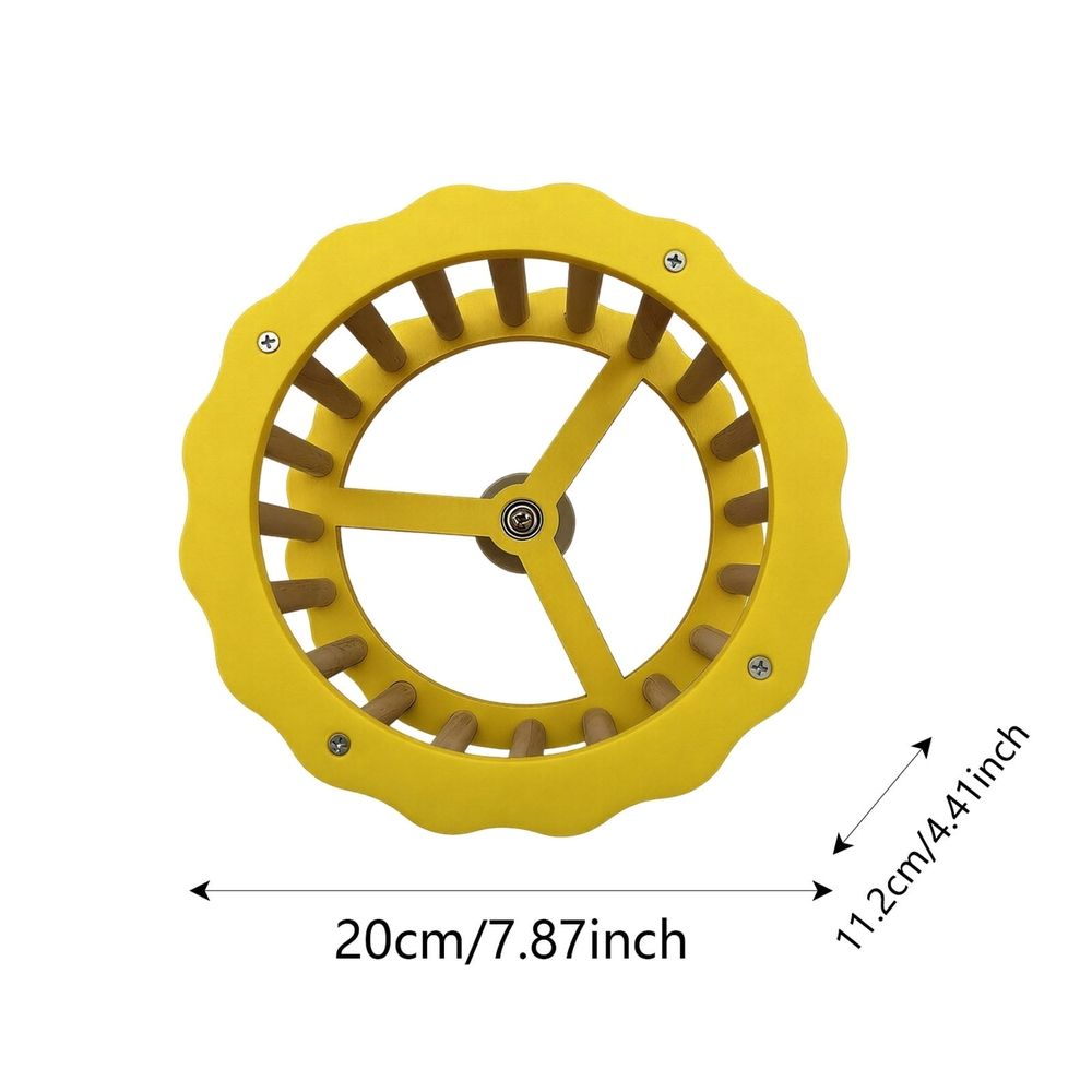 Interactive Wooden Bird Exercise Wheel – Parrot Enrichment & Play Toy 🐦🌈