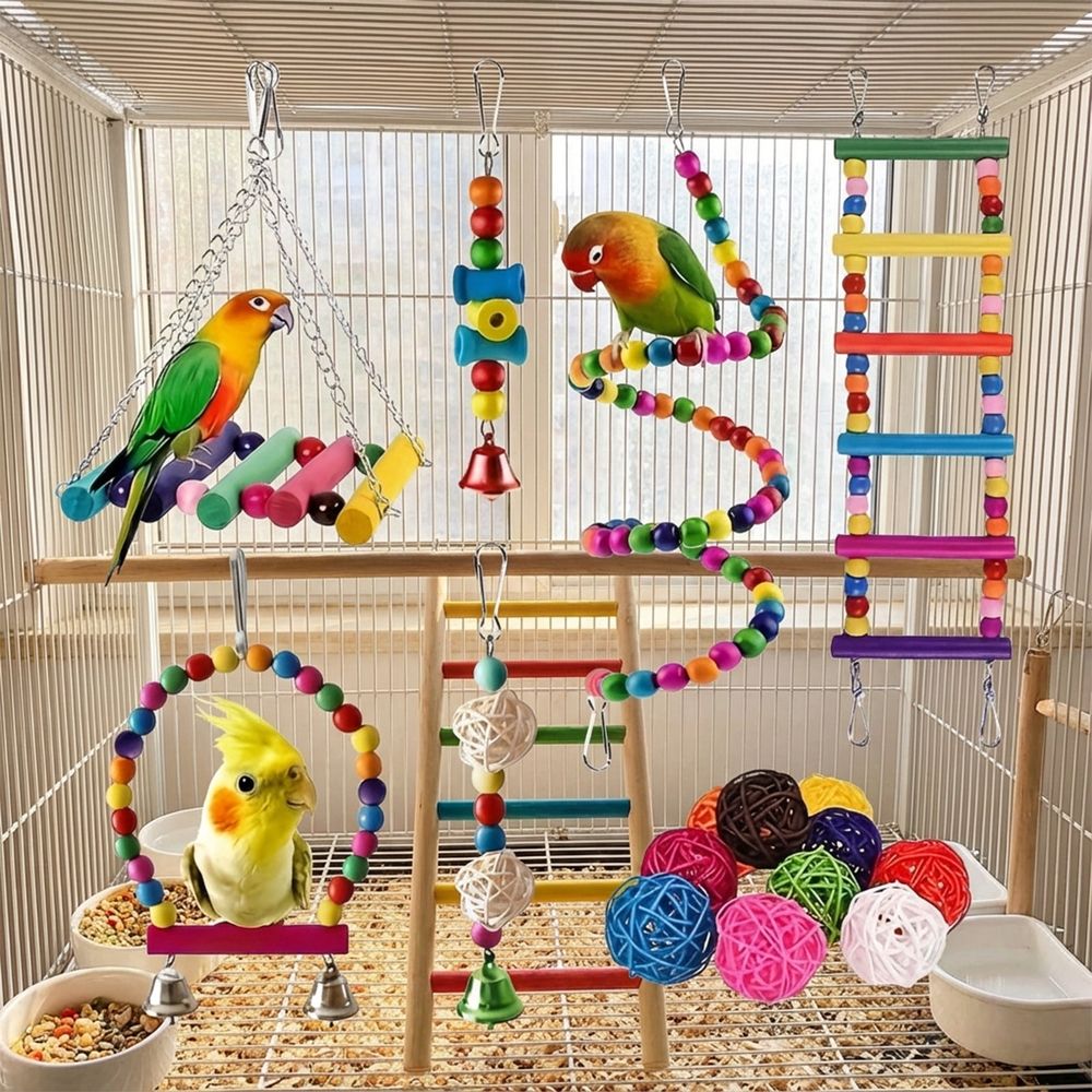 Baby Beaks Ultimate Birdie Playground 🌈🐣 | Colourful Bird Toy & Enrichment Set