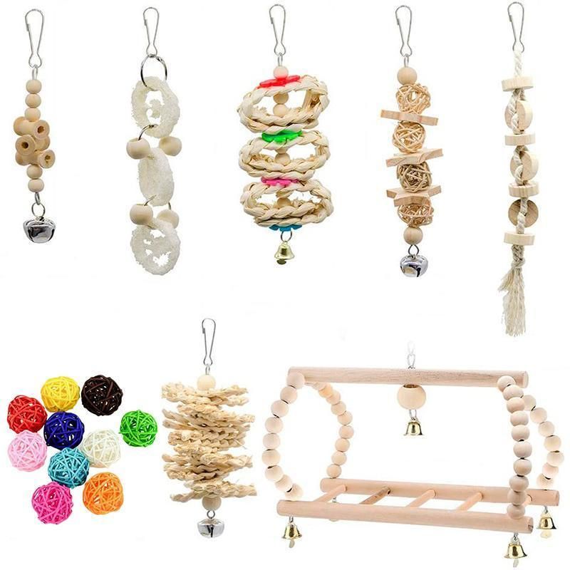 17-Piece Bird Toy & Enrichment Set β Colourful Swings, Chew Toys & Hanging Accessories π¦π