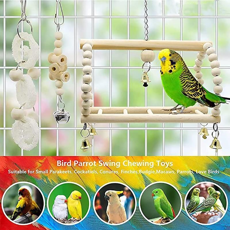17-Piece Bird Toy & Enrichment Set β Colourful Swings, Chew Toys & Hanging Accessories π¦π