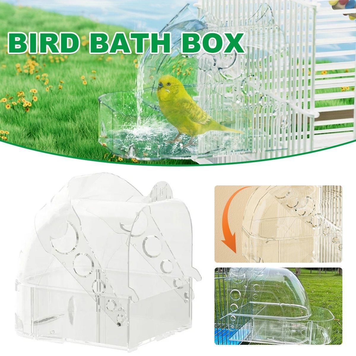Parrot Bathing Cage Accessories Large Multi Purpose Bird Bathtub Sleeping Nest