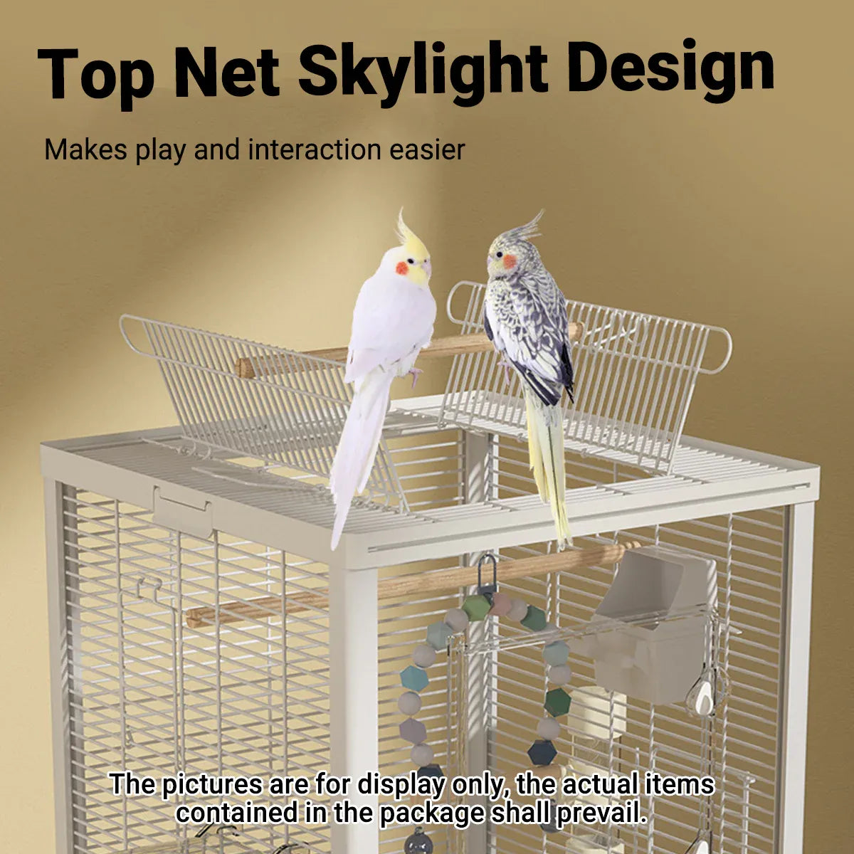Luxury Double-Layer Bird Cage with Clear Acrylic Doors & Wheels ๐ฆ๐