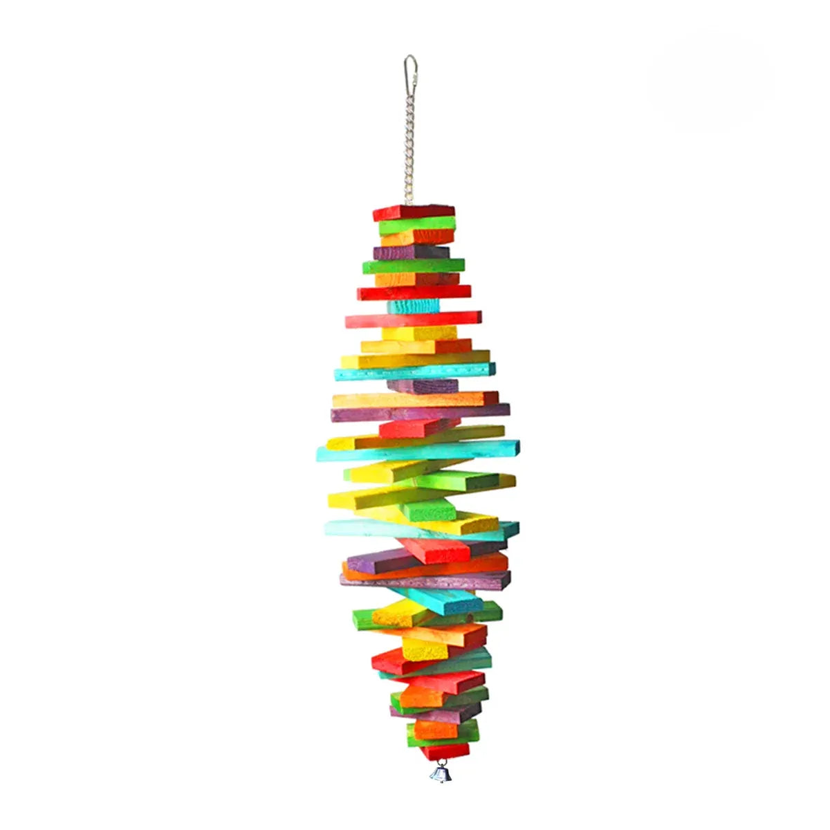 Baby Beaks Rainbow Chew Tower ๐๐ฃ | Multi-Layer Wooden Parrot Shredding Toy