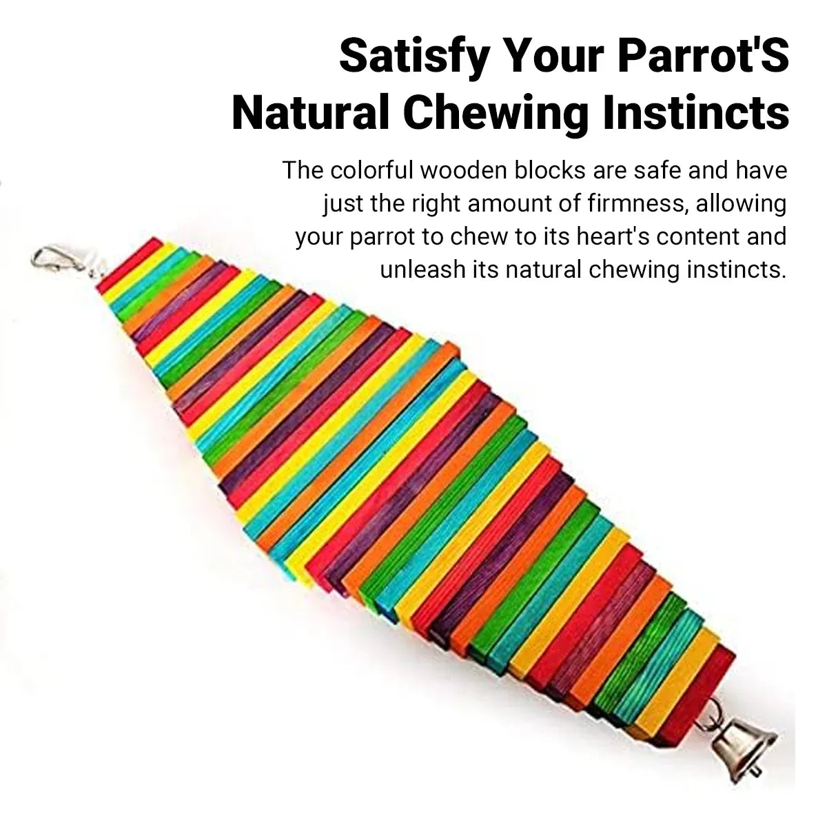 Baby Beaks Rainbow Chew Tower ๐๐ฃ | Multi-Layer Wooden Parrot Shredding Toy
