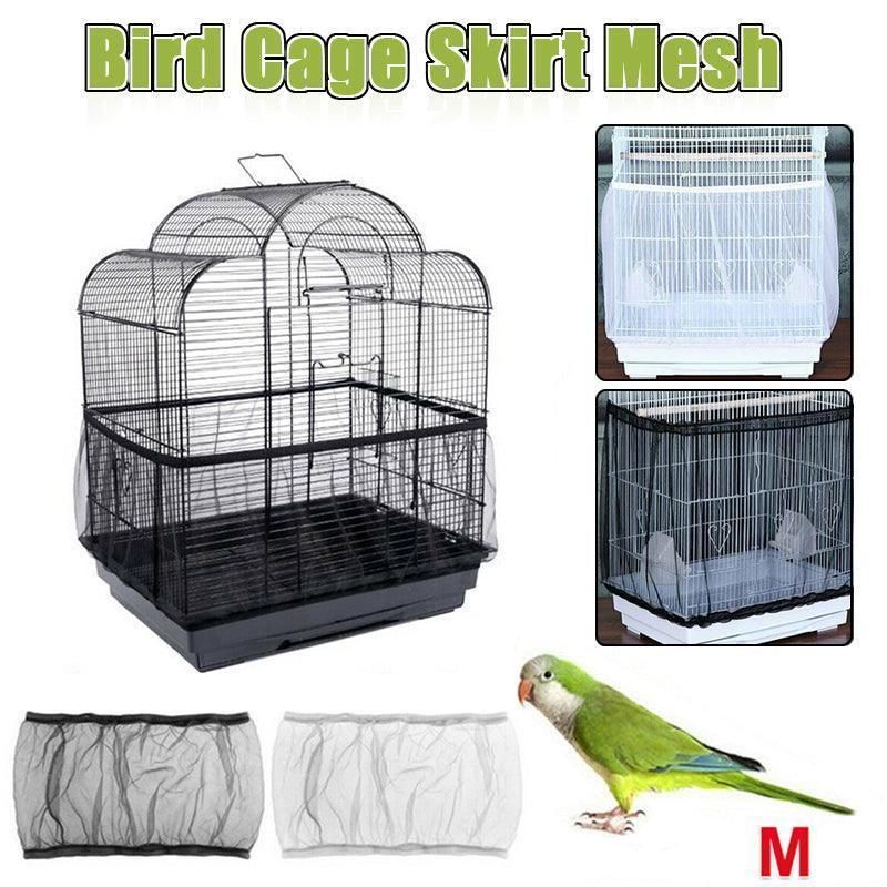 Medium Bird Cage Seed Catcher Mesh Skirt โ Adjustable Nylon Guard ๐ฆ๐