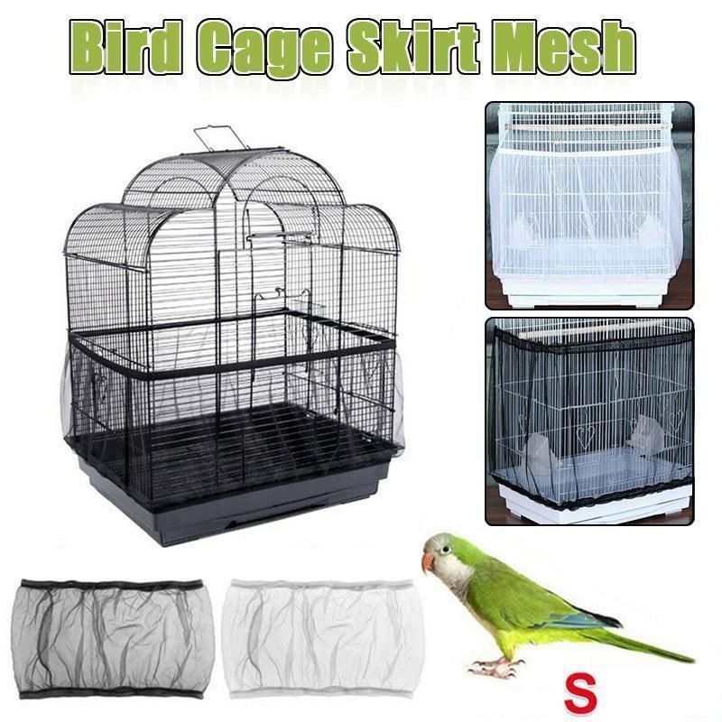 Small Bird Cage Seed Catcher Mesh Skirt โ Adjustable Nylon Guard ๐ฆ๐