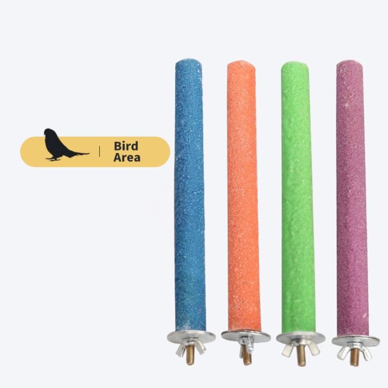 5 Sizes Colorful Pet Bird Cage Perches Stand Platform Chew Toy For Parrot Bites - 30CM