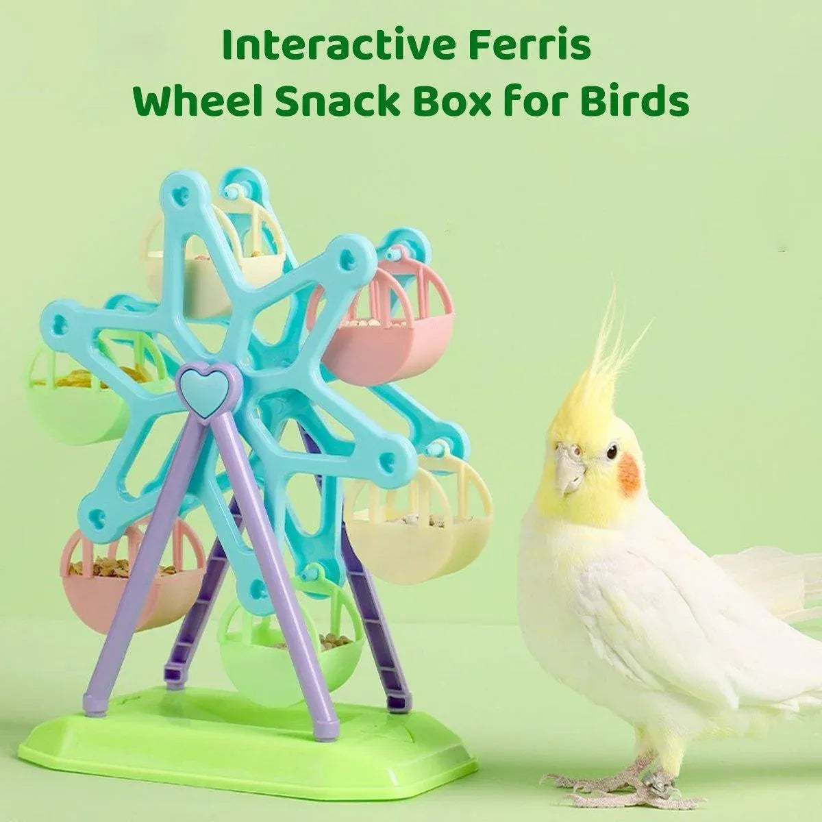 Interactive Bird Ferris Wheel Treat Dispenser β Parrot Foraging & Training Toy π¦π
