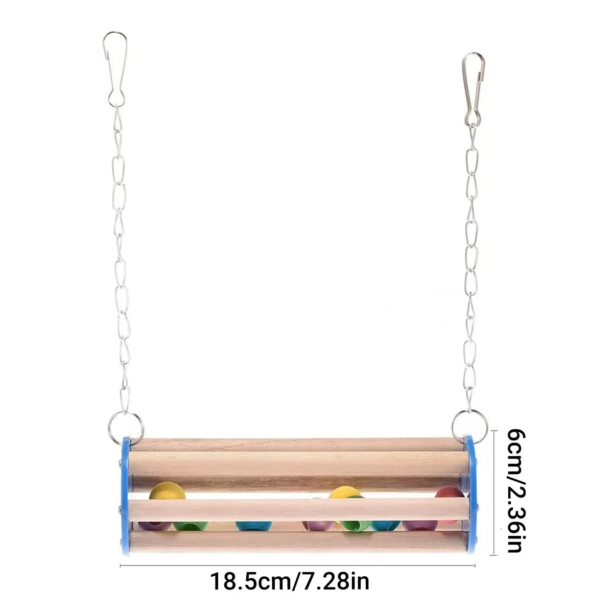Baby Beaks Swingin’ Rainbows 🌈🐣 | Wooden Bird Swing & Hanging Play Perch
