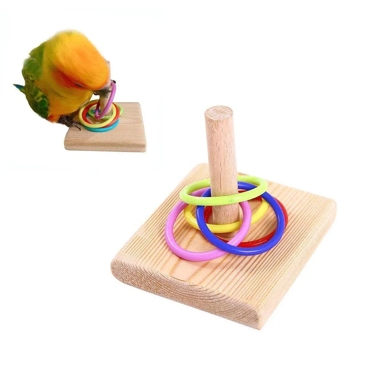 Interactive Bird Ring Stacking Toy β Parrot Training & Puzzle Enrichment Set π¦π