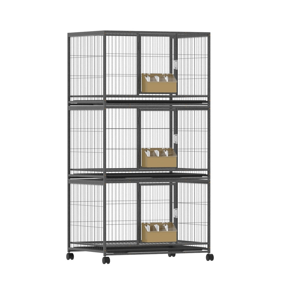 Baby Beaks Feathered Palace 🏡🌈 | Large 3-Tier Bird Cage & Aviary on Wheels