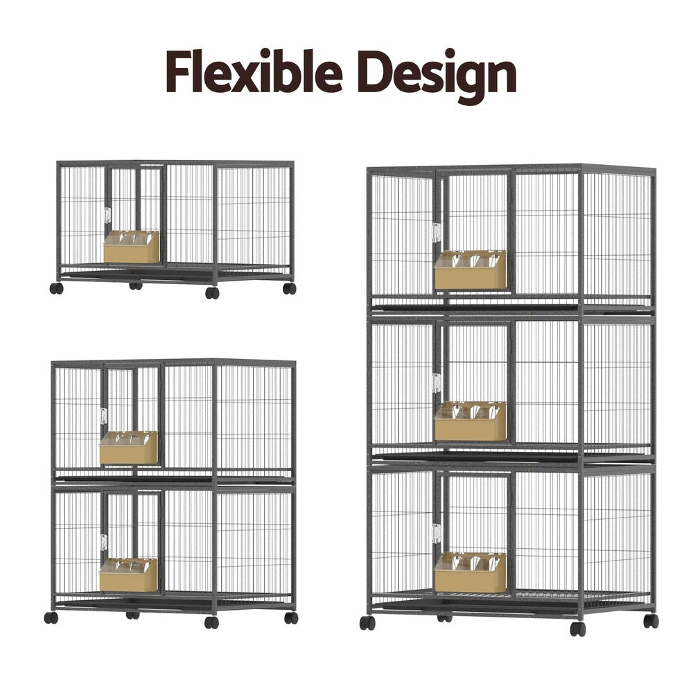 Baby Beaks Feathered Palace 🏡🌈 | Large 3-Tier Bird Cage & Aviary on Wheels