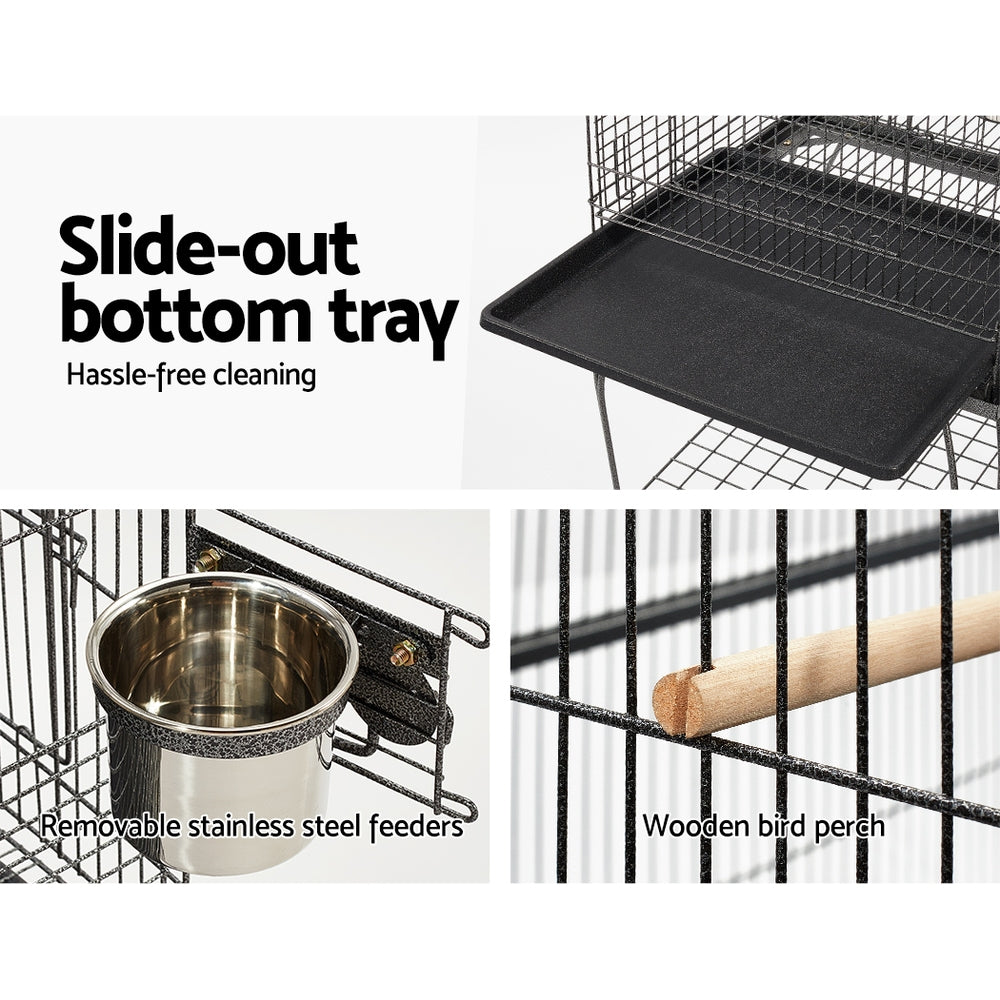 Baby Beaks Royal Dome Retreat 👑🦜💕 | i.Pet 150cm Bird Cage with Open Top & Stainless Steel Feeders