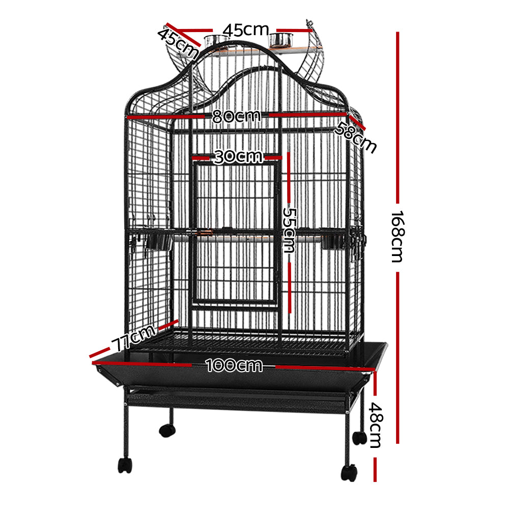 Baby Beaks Royal Feathered Retreat 🦜💕 | i.Pet 168cm Large Bird Cage with Open Play Top