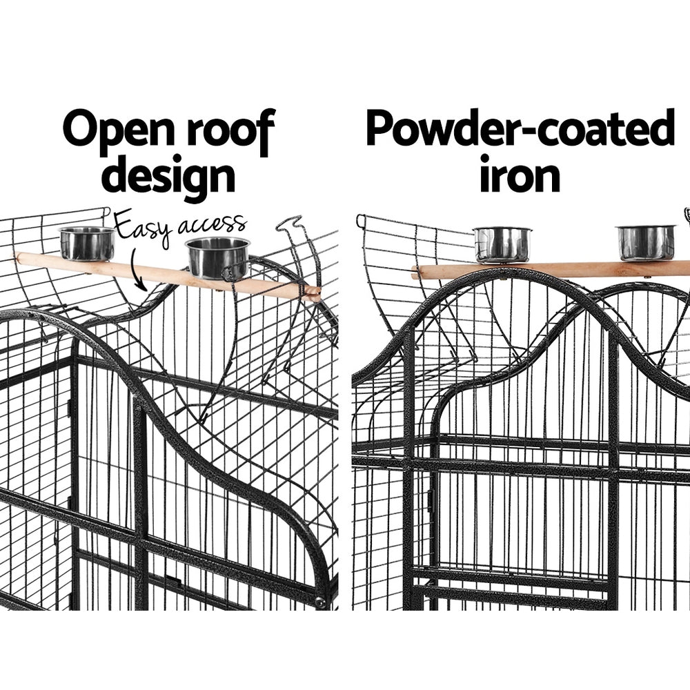 Baby Beaks Royal Feathered Retreat 🦜💕 | i.Pet 168cm Large Bird Cage with Open Play Top