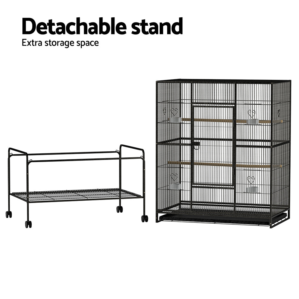 Baby Beaks Feathered Paradise 🏡🌈 | i.Pet 138cm Large Bird Cage & Aviary with Stand