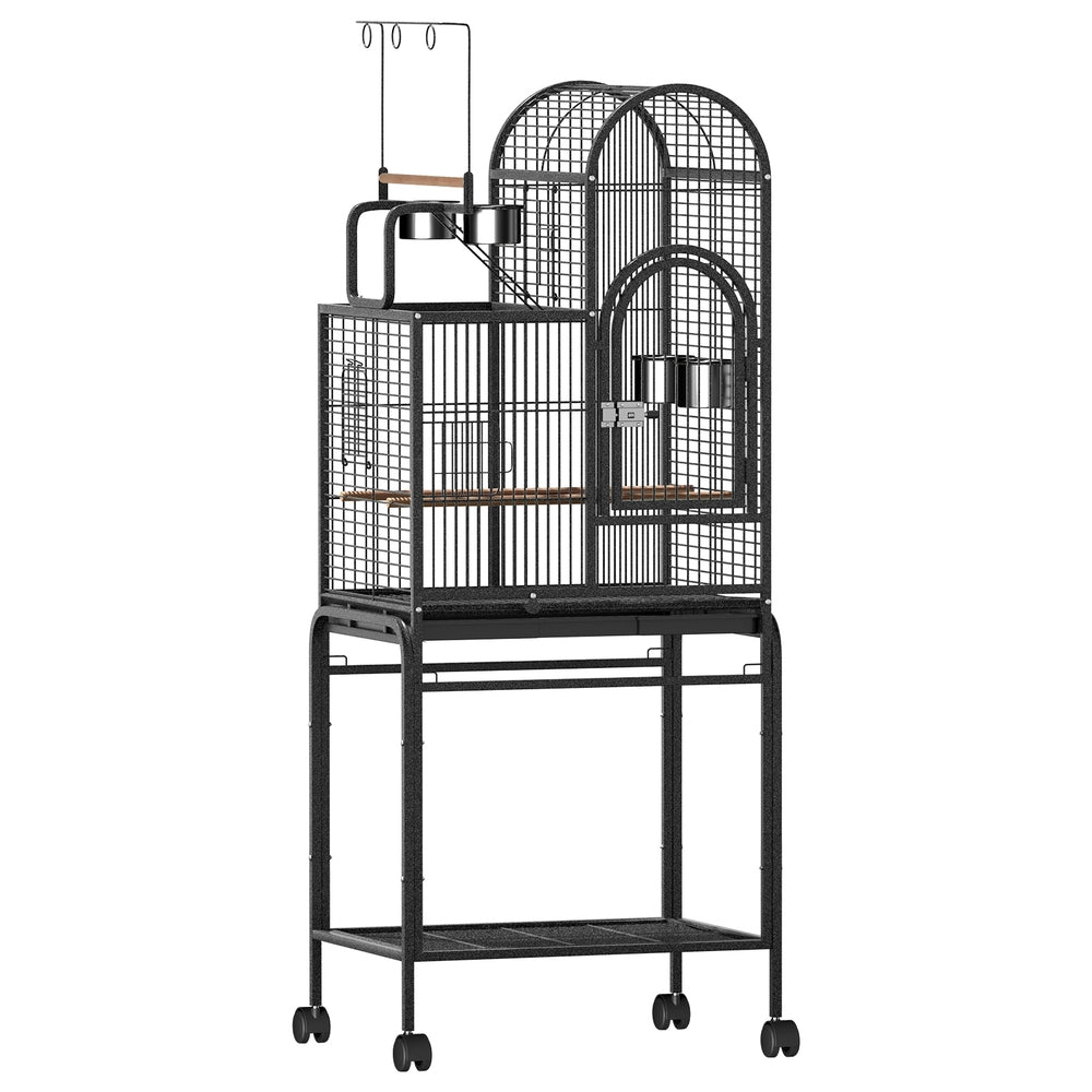 Baby Beaks Feathered Funhouse 🦜💕 | i.Pet 153cm Bird Cage with Play Ladder, Toy Hanger & Rolling Stand