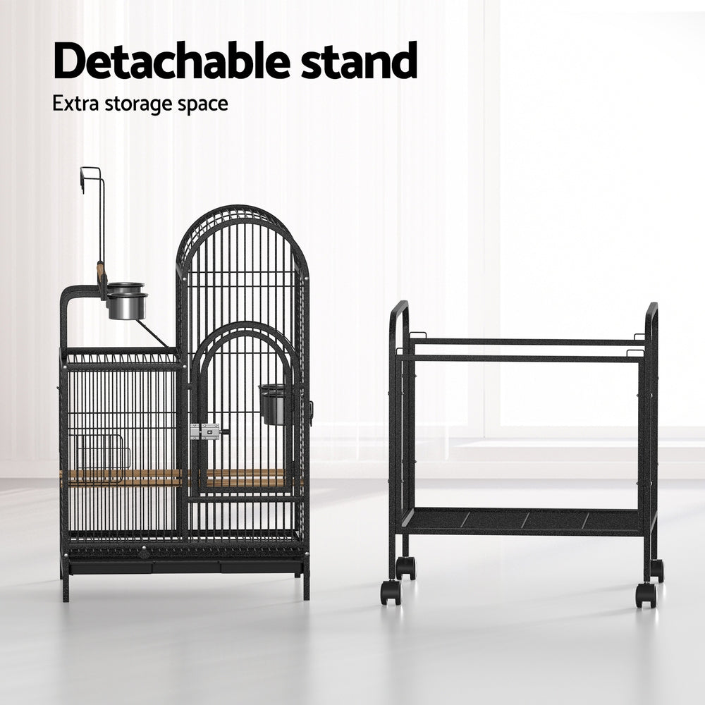 Baby Beaks Feathered Funhouse 🦜💕 | i.Pet 153cm Bird Cage with Play Ladder, Toy Hanger & Rolling Stand