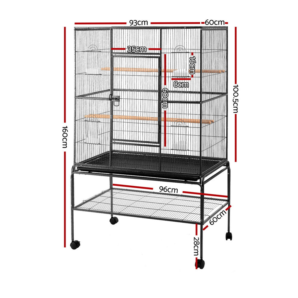 Baby Beaks Feathered Palace 🦜💕 | i.Pet 160cm Large Bird Cage & Aviary on Wheels
