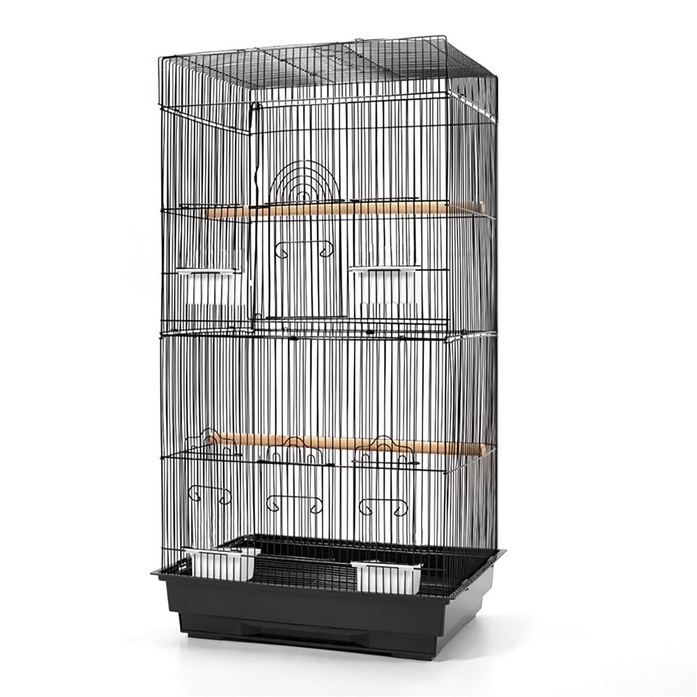 Baby Beaks Cosy Feathered Haven 🏡💕 | i.Pet 88cm Black Bird Cage with Perches