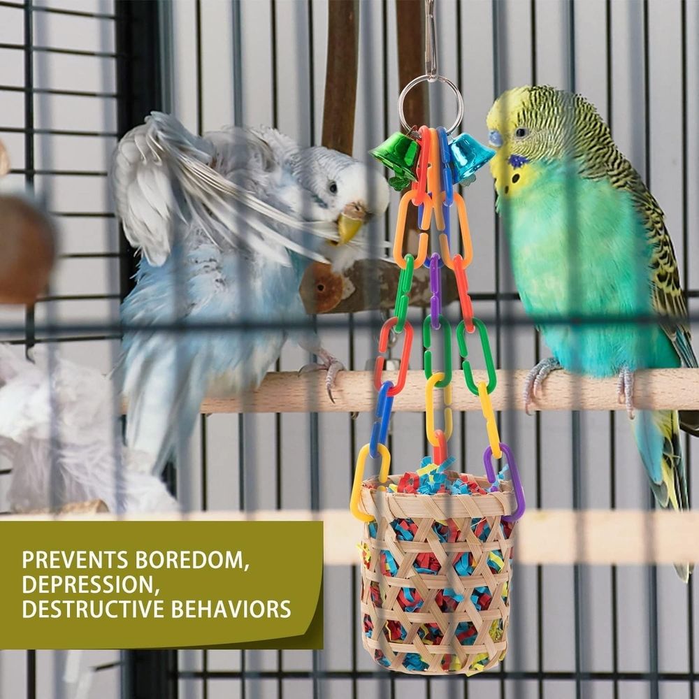 Baby Beaks Cheeky Chewers Paradise 🌈🐣 | 6-Piece Bird Toy & Foraging Set