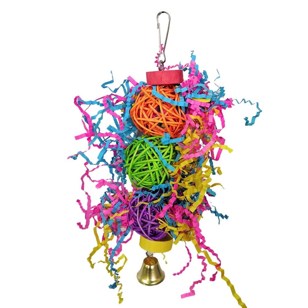 Baby Beaks Rainbow Shredder Party 🌈🐣 | 3-Piece Bird Foraging Toy Set