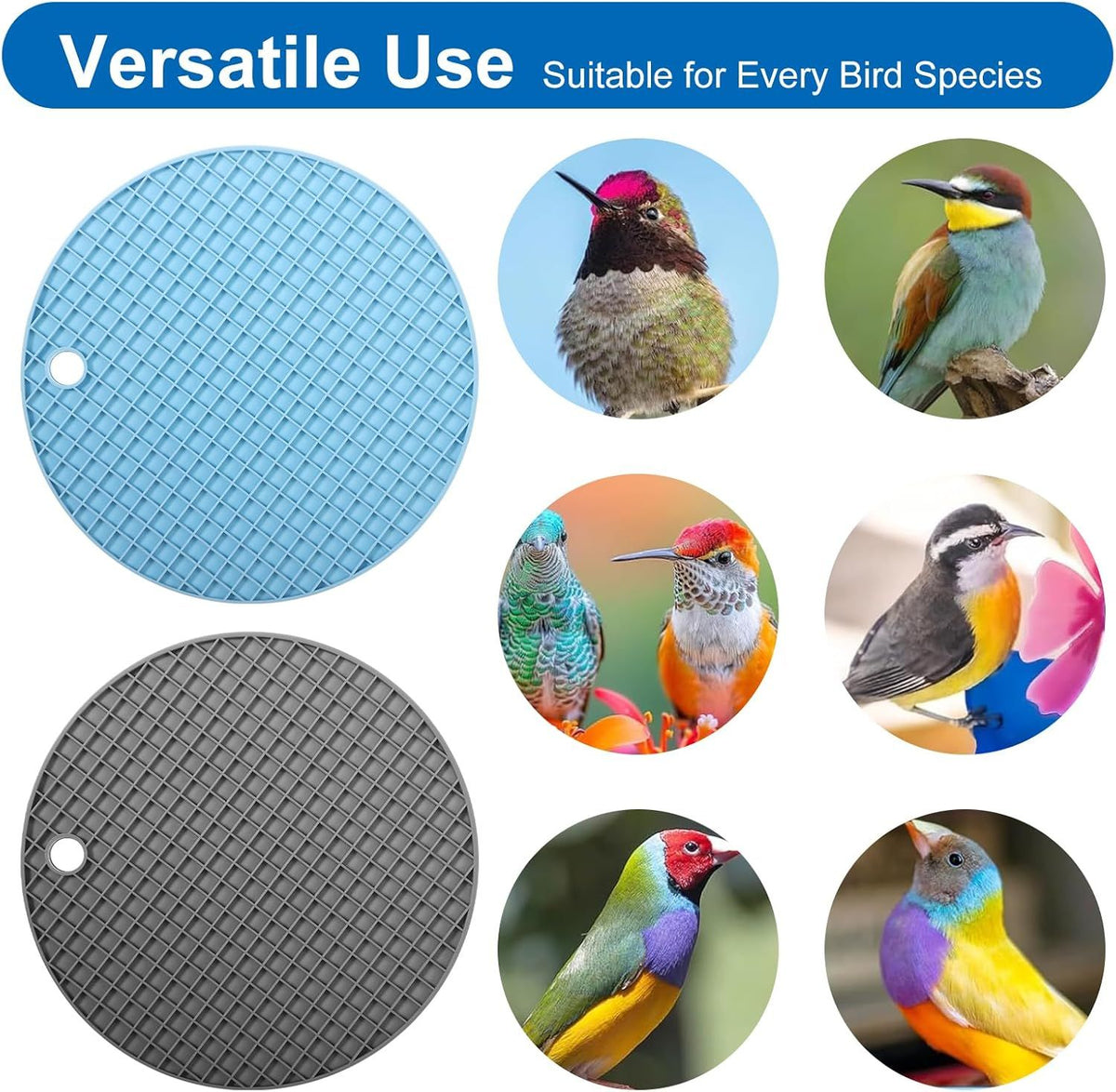 🐣 Birdie Foraging & Slow Feeder Mats – 2 Pack 🌈💕