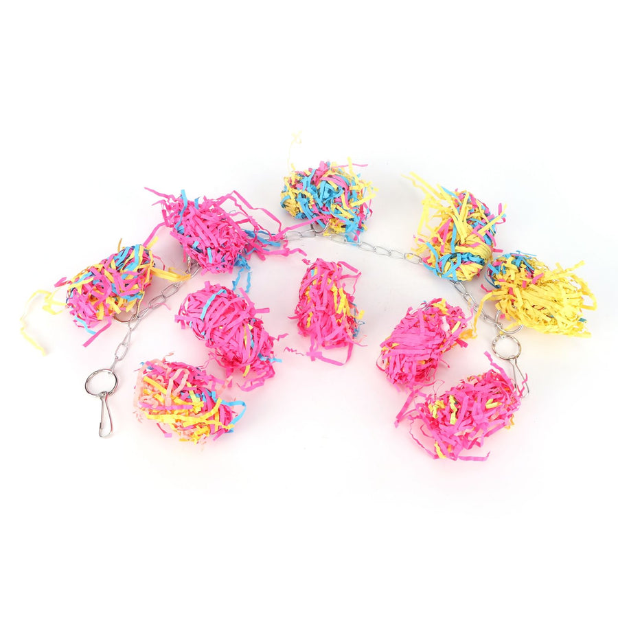 Baby Beaks Fairy Floss Fiesta 🍬🌈💕 | Colourful Hanging Bird Chew & Shred Toy