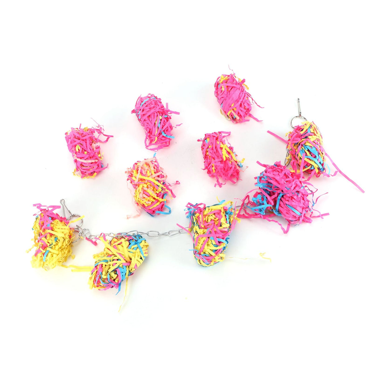 Baby Beaks Fairy Floss Fiesta 🍬🌈💕 | Colourful Hanging Bird Chew & Shred Toy