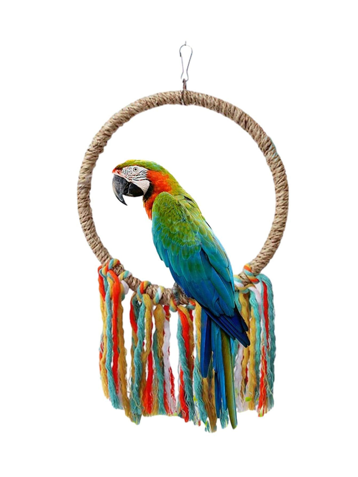 Baby Beaks Rainbow Tassel Twirler 🌈💕 | Hanging Bird Swing & Chew Toy