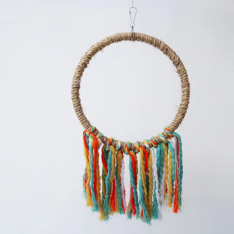 Baby Beaks Rainbow Tassel Twirler 🌈💕 | Hanging Bird Swing & Chew Toy