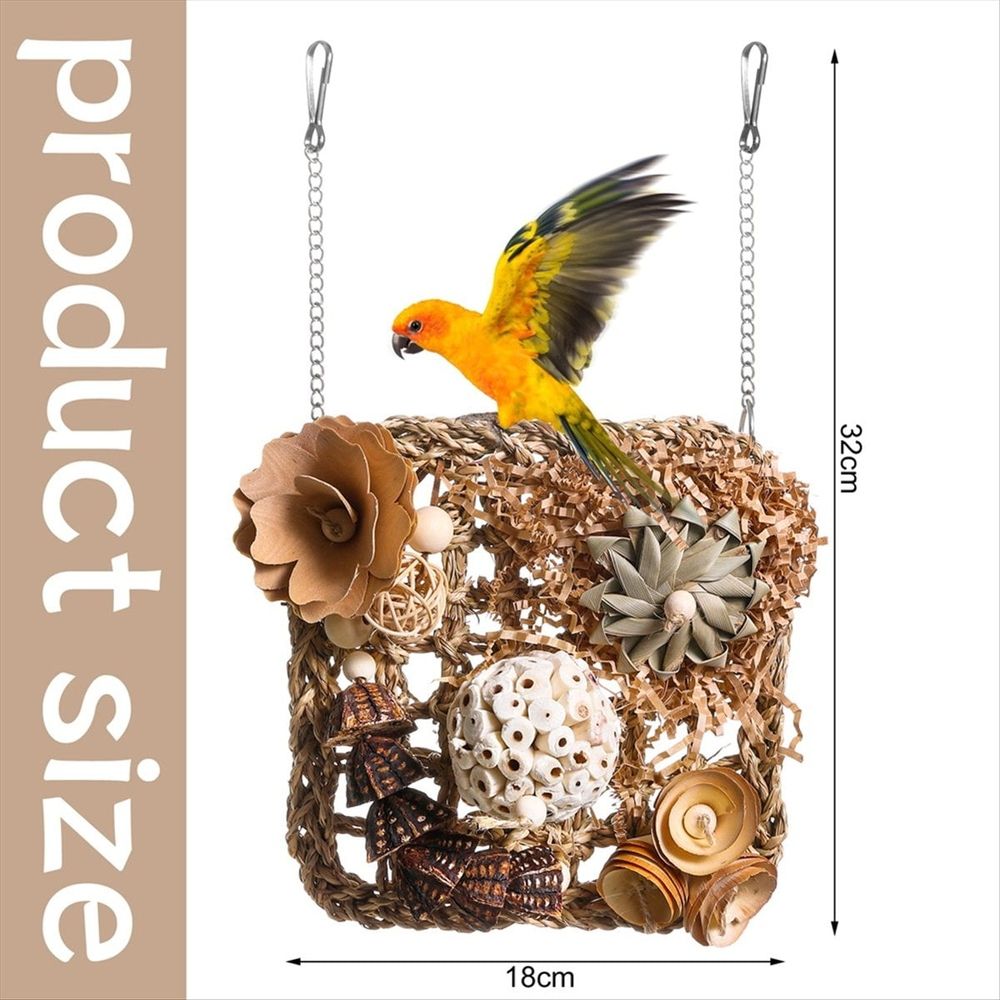 Baby Beaks Shred & Seek Adventure 🌸🐣 | Natural Seagrass Bird Foraging Mat