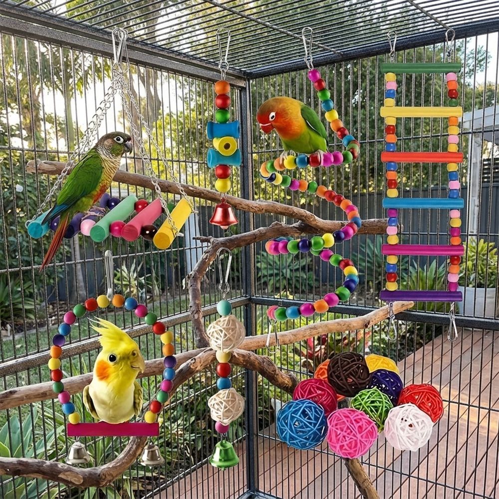 Baby Beaks Ultimate Birdie Playground 🌈🐣 | Colourful Bird Toy & Enrichment Set