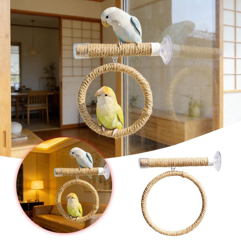 Cup Bird Swing Comfortable Grip Parrot Play Stand With Rope Easy To Assemble Small Bird Swing Dog Teeth Cleaning Chew Large Welcome Puppy Large Breed Dog Pack Dog Crinkle Big Dog Squeaky