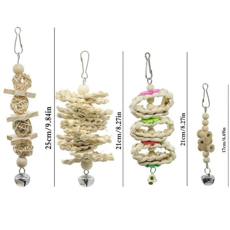17-Piece Bird Toy & Enrichment Set – Colourful Swings, Chew Toys & Hanging Accessories 🦜🌈