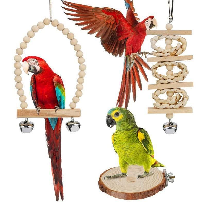 17-Piece Bird Toy & Enrichment Set – Colourful Swings, Chew Toys & Hanging Accessories 🦜🌈