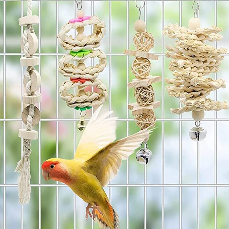 17-Piece Bird Toy & Enrichment Set – Colourful Swings, Chew Toys & Hanging Accessories 🦜🌈