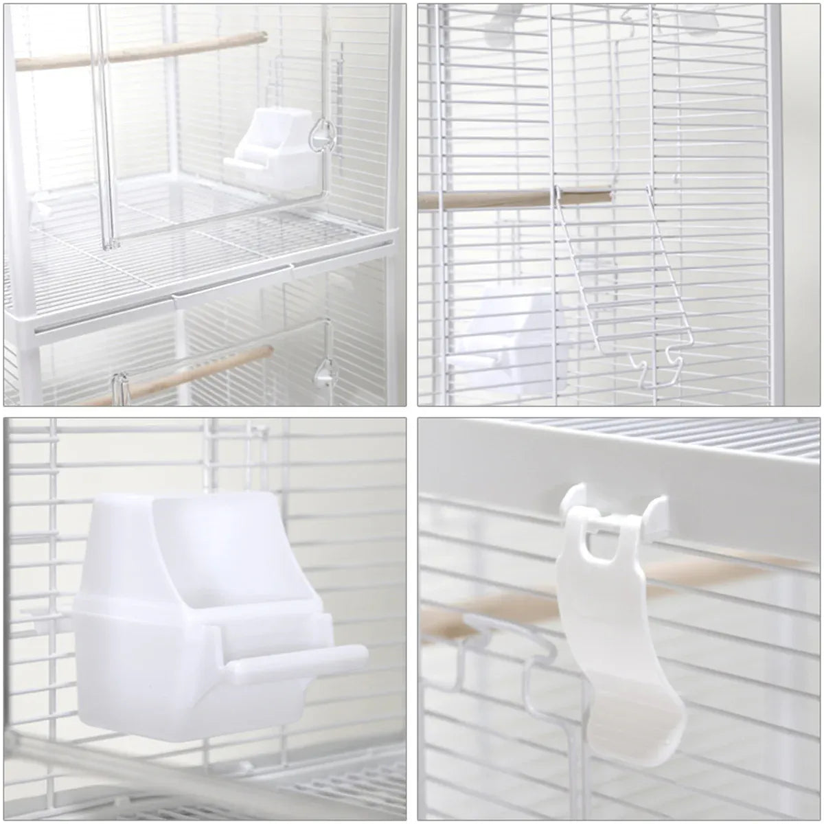 Luxury Double-Layer Bird Cage with Clear Acrylic Doors & Wheels 🦜💕