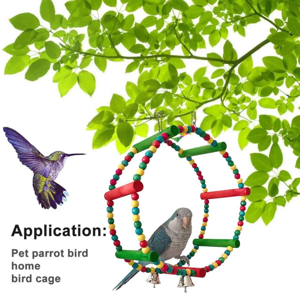 Baby Beaks Rainbow Roundabout 🌈💕 | Colourful Bird Swing & Perch Toy