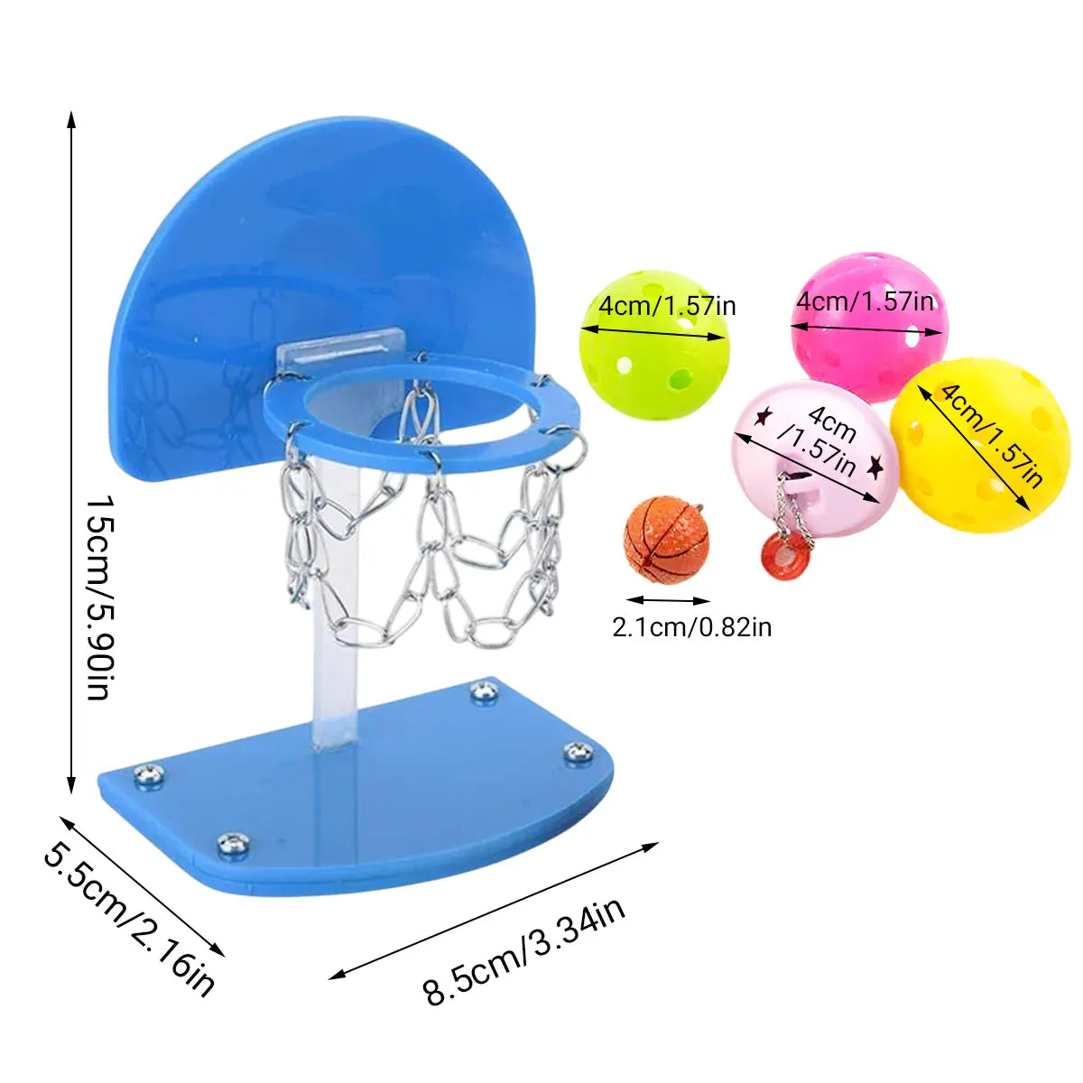Mini Basketball Hoop for Birds – Interactive Parrot Training & Enrichment Toy 🦜🏀