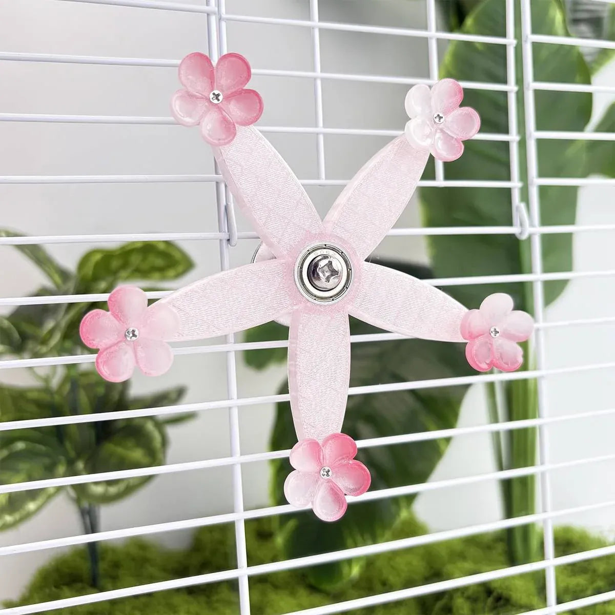 Baby Beaks Pink Petal Spinner 🌸💕 | 360° Interactive Spinning Bird Toy
